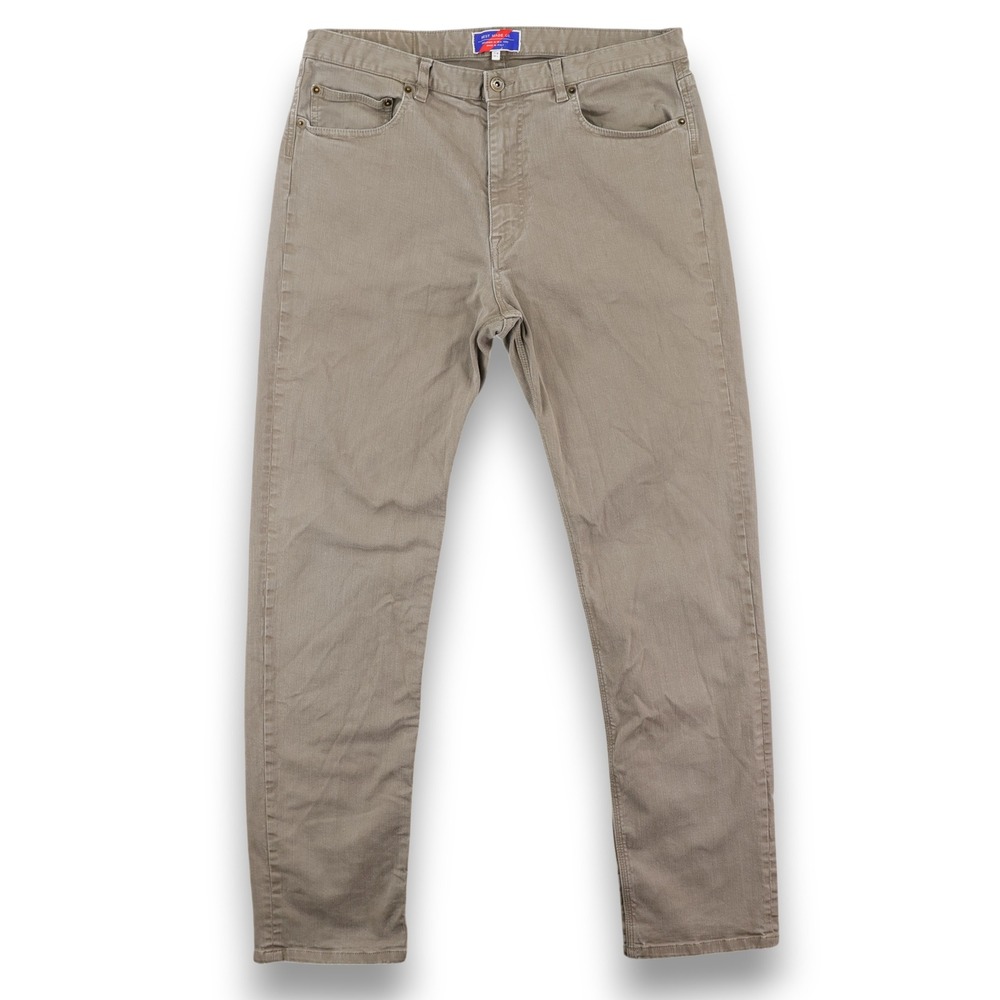 Best Made Co Pants Men 35x34 Tan Cotton Twill Straight Leg Made in Italy